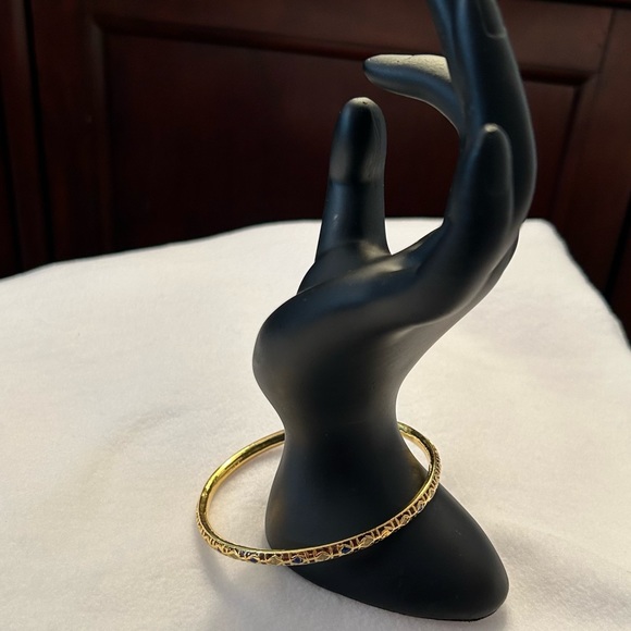 Vintage 18k Gold Plate Over Silver with Enameled Accents Bracelet - Picture 4 of 12